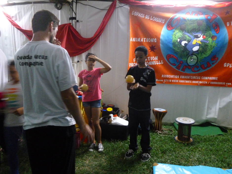 atelier de jonglerie en Guadeloupe