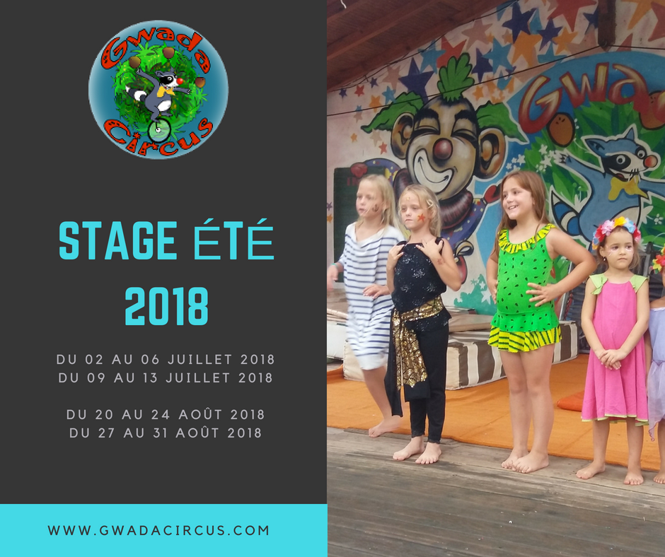 Stage cirque enfants été 2018 Guadeloupe Vieux Habitants